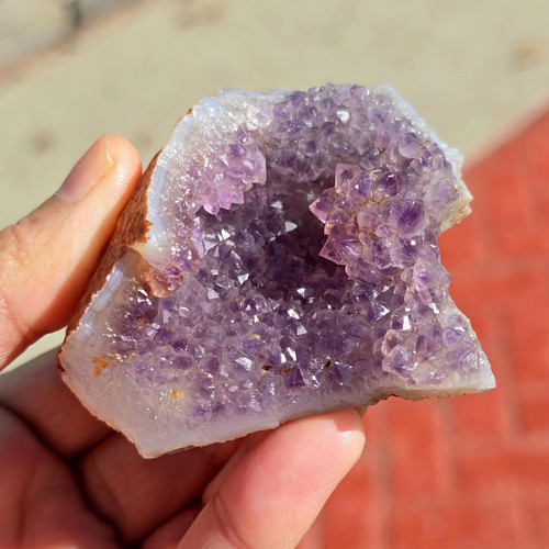 Natural amethyst crystal geode - natural,